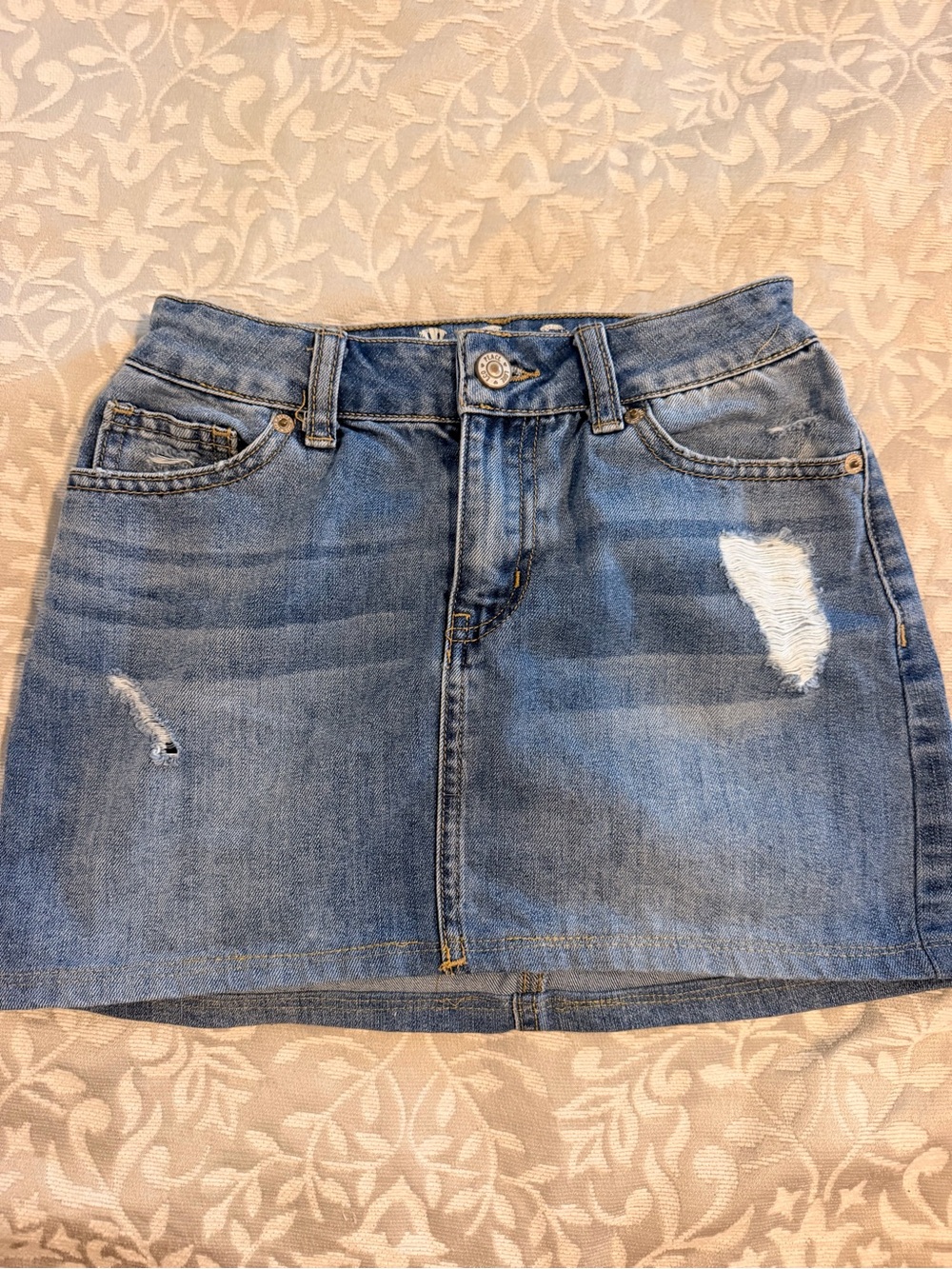 Denim mini skirt